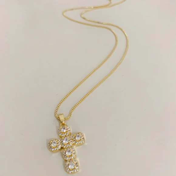 🎉HP🎉 Statement Cross Necklace | 14k Gold Filled - Picture 6 of 11
